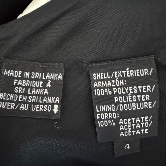 Vintage Elegant Black and Cream Dress 90’s Size 4 - Picture 8 of 11